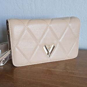 Valentino Orlandi Beige Quilted Clutch